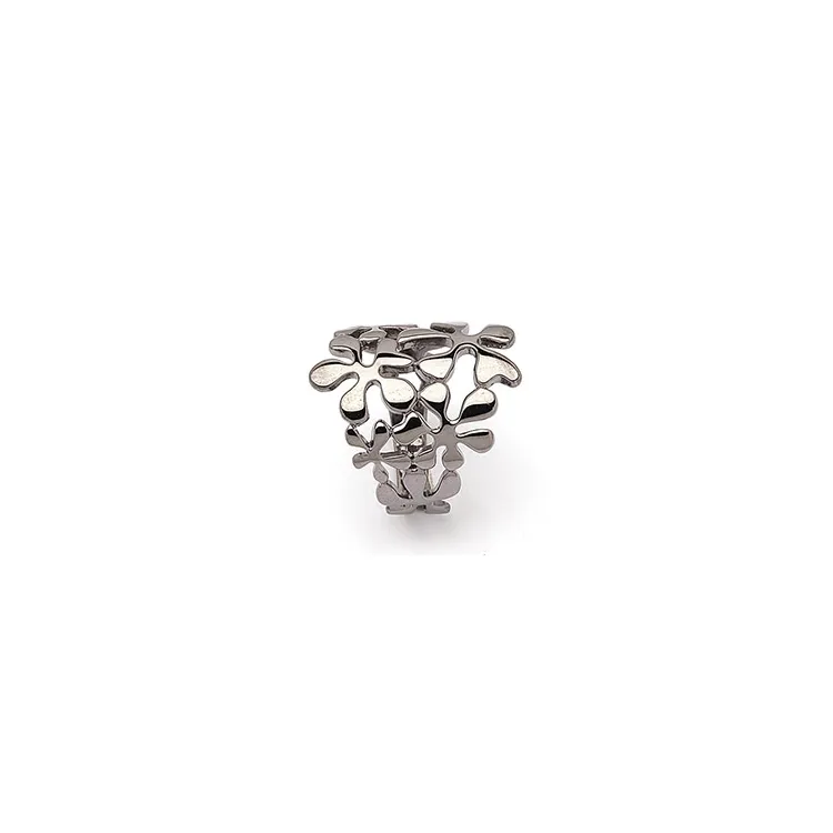 Fingerringe: ring i sort rhodineret sølv