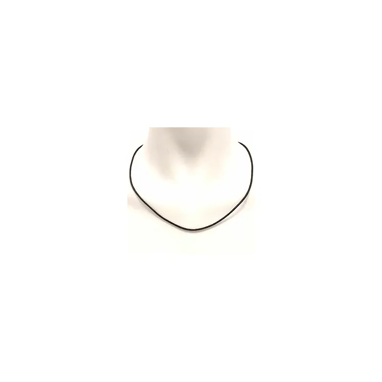 Halskæde i sort bomuld x 1,7 mm