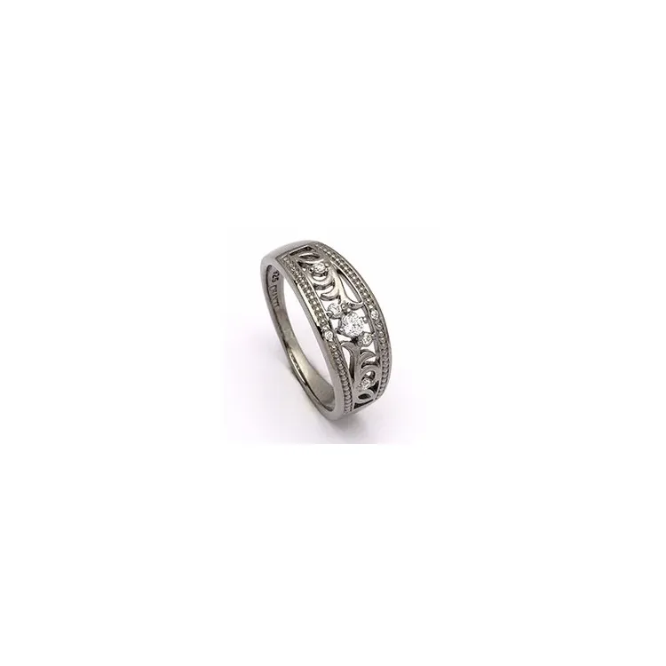 ring i sort rhodineret sølv
