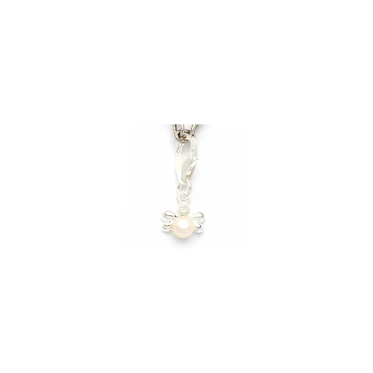 Perle charm i sølv 