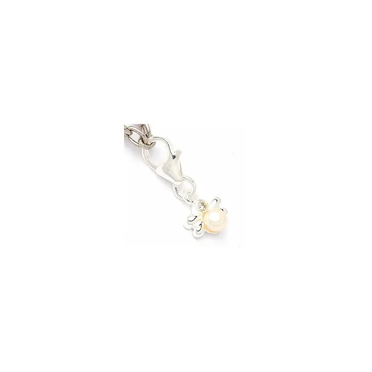 Perle charm i sølv 