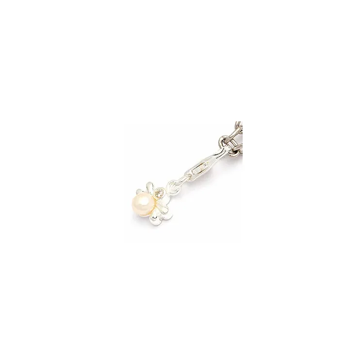 Perle charm i sølv 