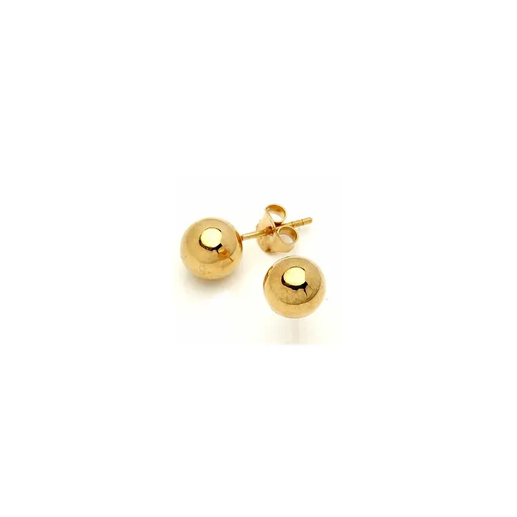 8 mm kugle øreringe i forgyldt sølv