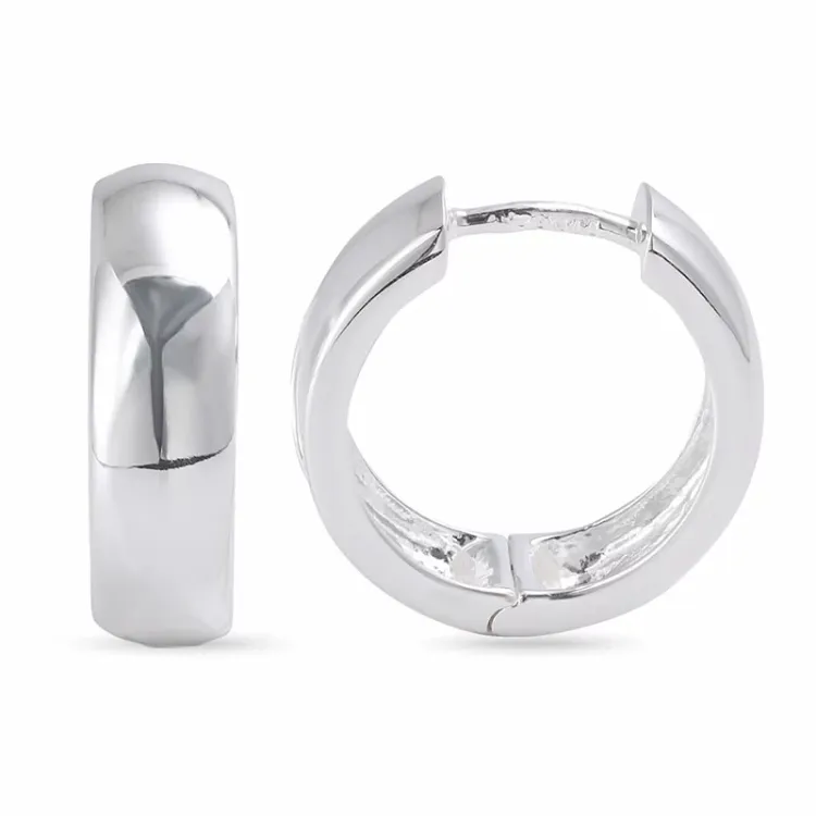 17,2 mm creoler i sølv