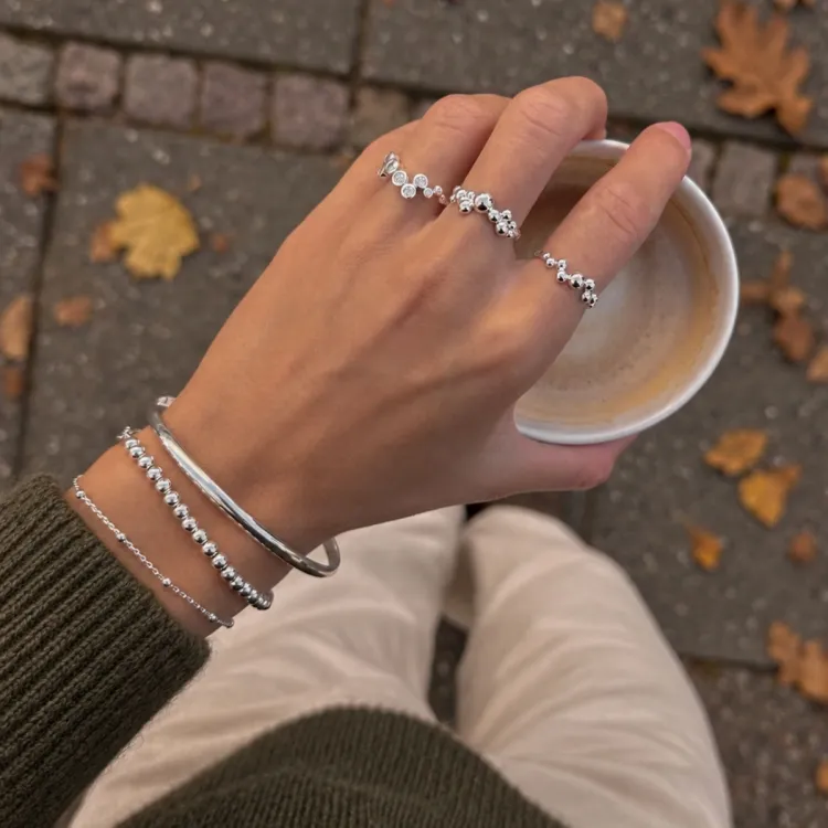 zirkon ring i sølv - Bubbly Sparkle