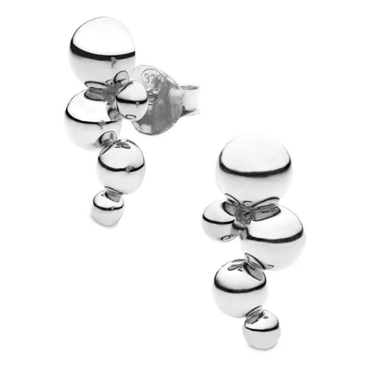 kugle øreringe i sølv - Bubbly Pure
