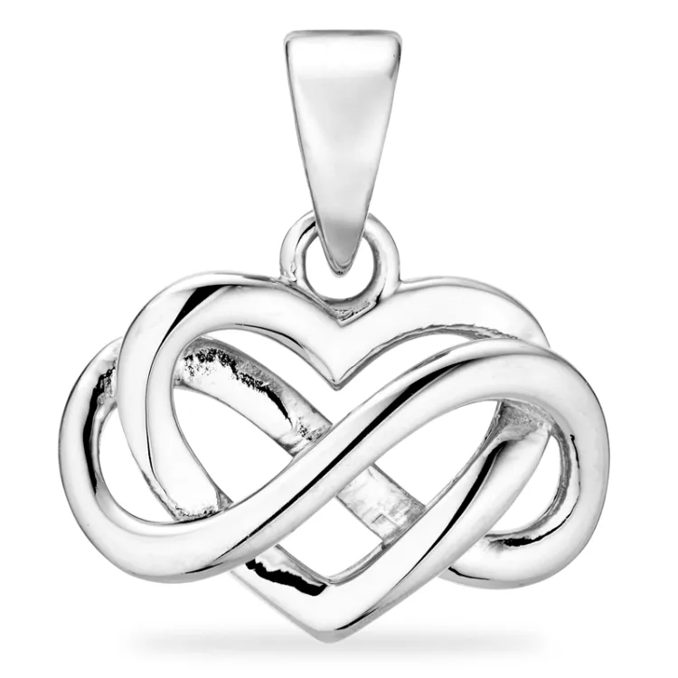 hjerte infinity vedhæng i sølv - Amoré