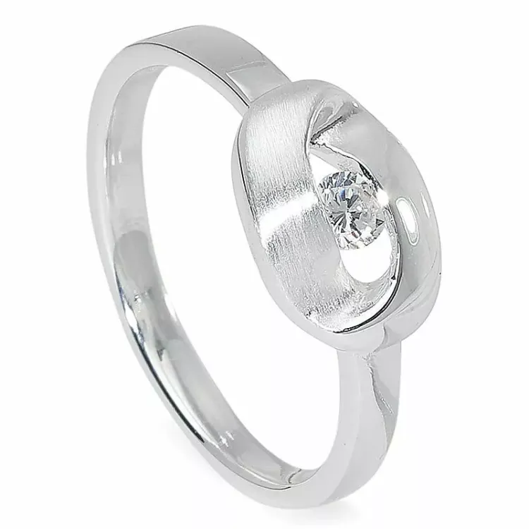 Ringe: zirkon ring i sølv