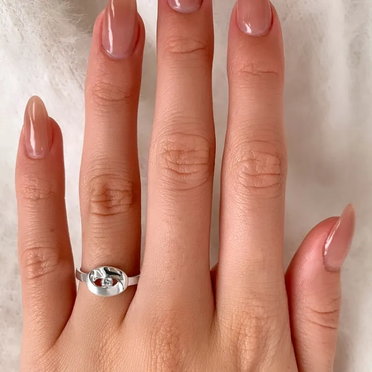 Ringe: zirkon ring i sølv