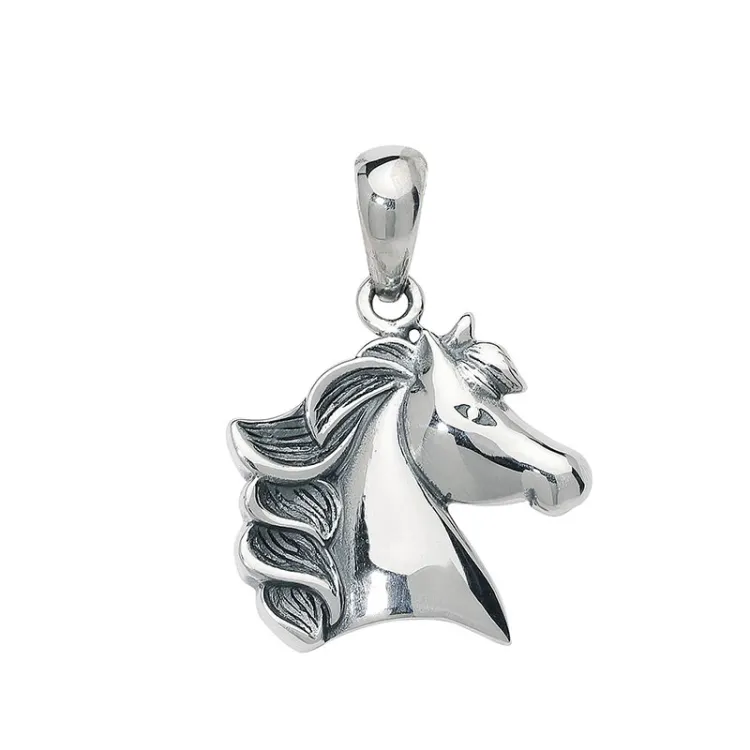 heste vedhæng i oxideret sterlingsølv