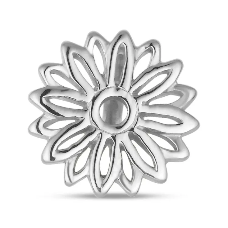 Fødselsblomst april tusindfryd vedhæng i sølv