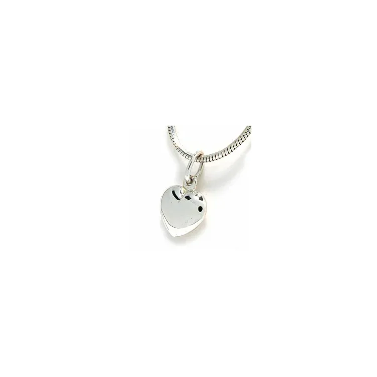 11 x 10 mm hjerte vedhæng i sølv