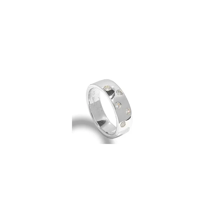 Zirkon ring i sølv