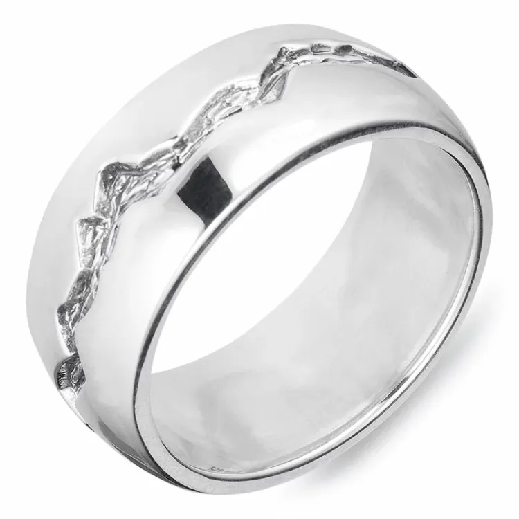 Bred Herrering i oxideret sterlingsølv