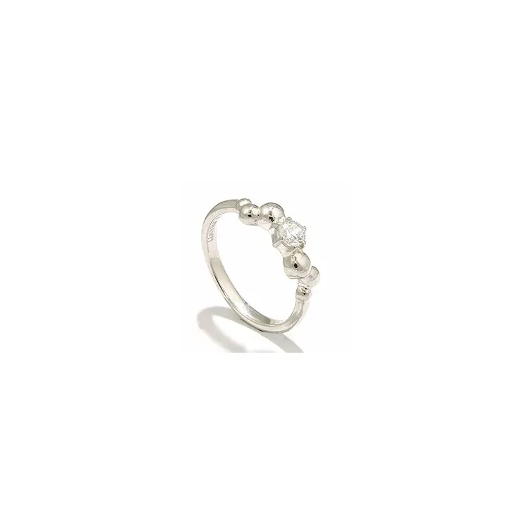 hvid zirkon ring i sølv