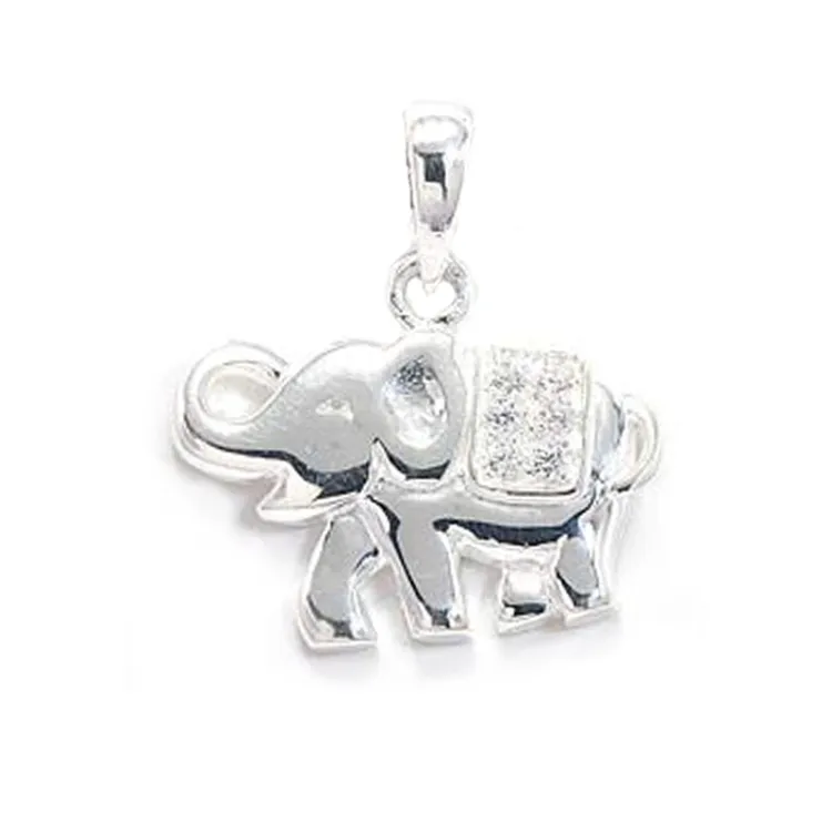 Elefant zirkon vedhæng i sølv
