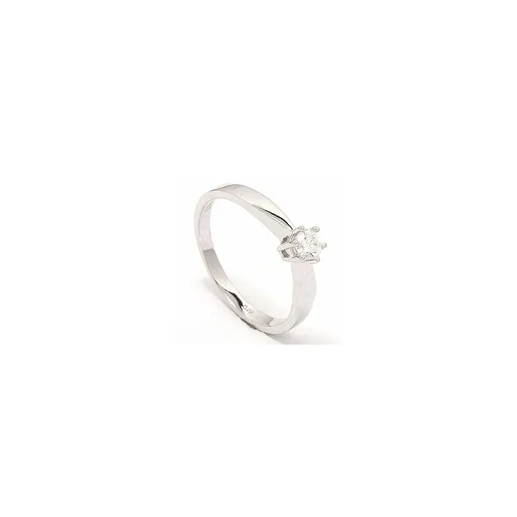 diamant hvidguldsring i 14 karat hvidguld 0,20 ct