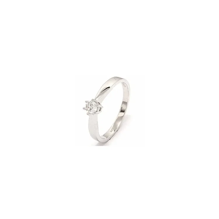 diamant hvidguldsring i 14 karat hvidguld 0,20 ct