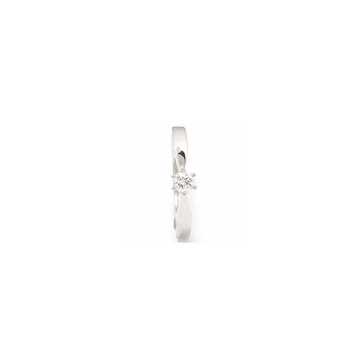 diamant hvidguldsring i 14 karat hvidguld 0,20 ct