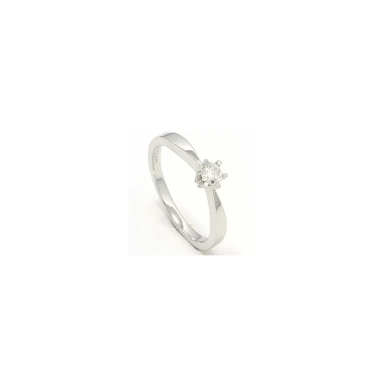 Diamant hvidguldsring i 14 karat hvidguld 0,20 ct