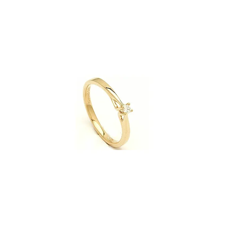 Enkel diamant guld ring i 14 karat guld 0,05 ct
