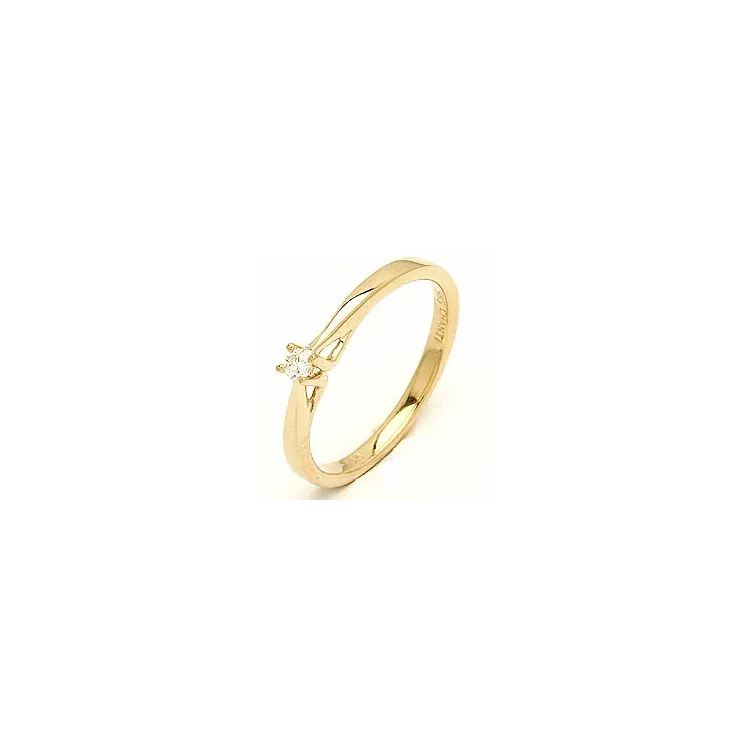 Enkel diamant guld ring i 14 karat guld 0,05 ct