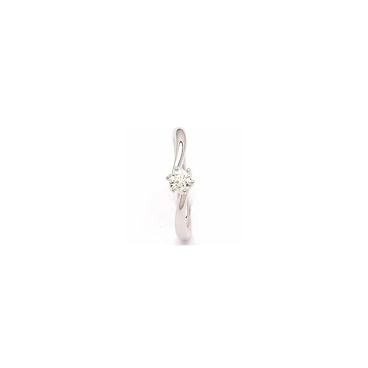 Enkel diamant hvidguldsring i 14 karat hvidguld 0,20  ct