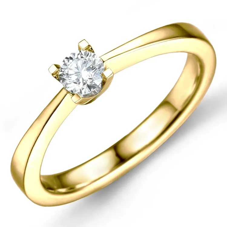 0,30 ct solitaire ring i 14 karat guld