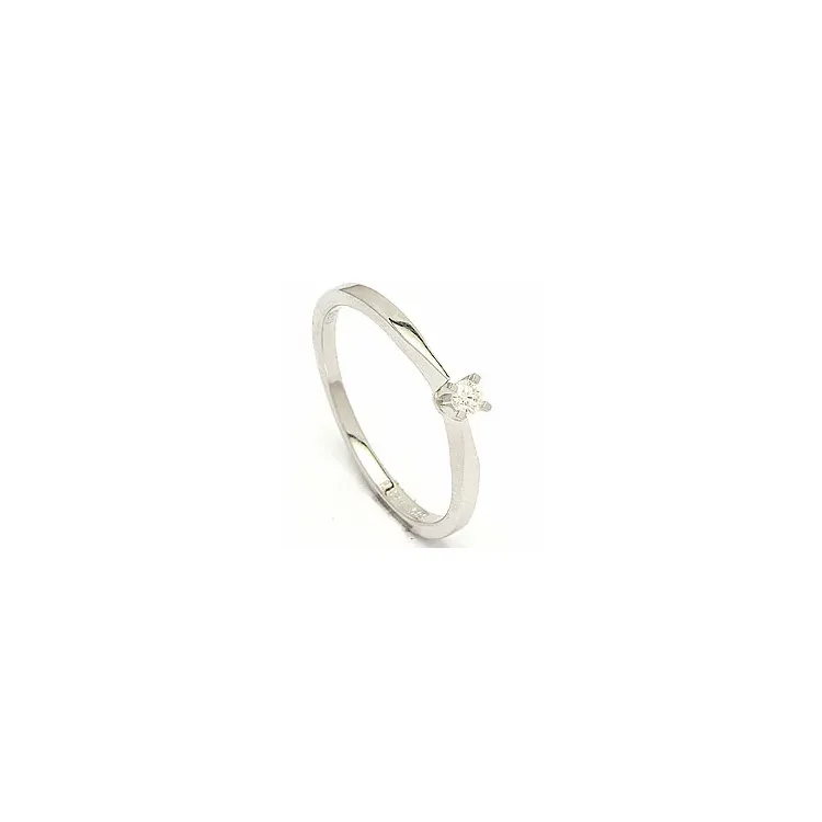 Elegant diamant hvidguldsring i 14 karat hvidguld 0,05  ct