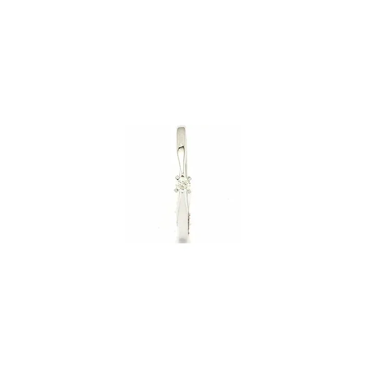 Elegant diamant hvidguldsring i 14 karat hvidguld 0,05  ct