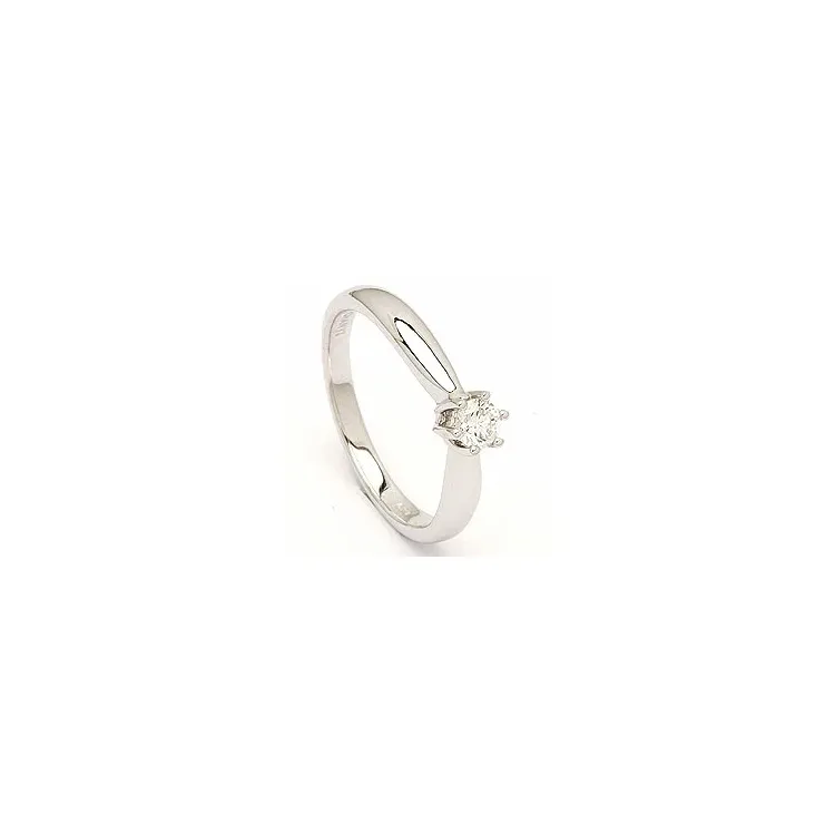 diamant hvidguldsring i 14 karat hvidguld 0,20 ct