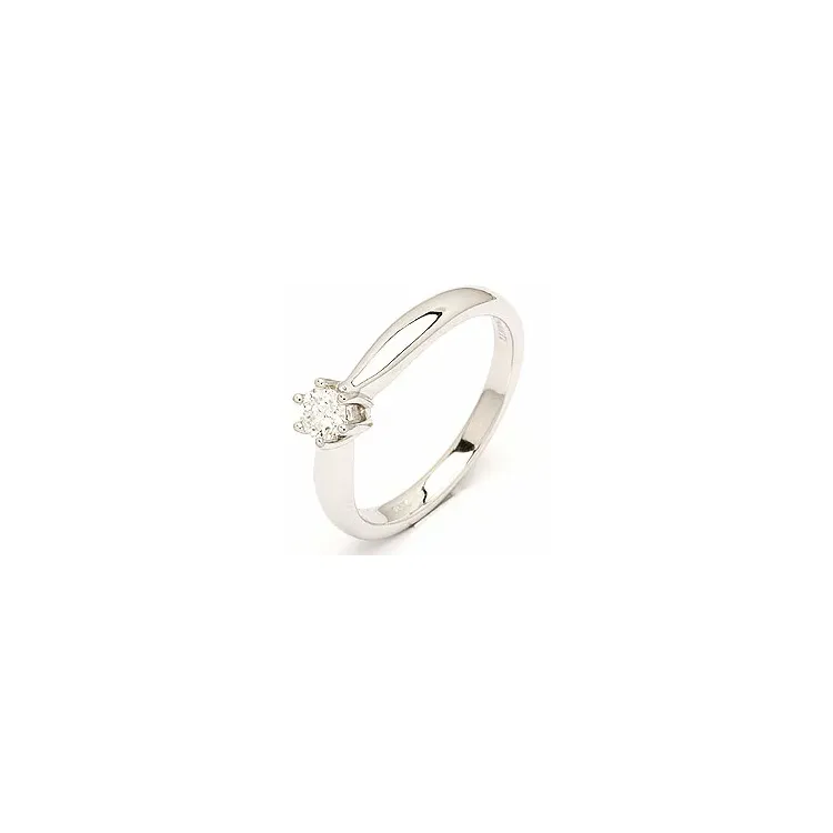 diamant hvidguldsring i 14 karat hvidguld 0,20 ct