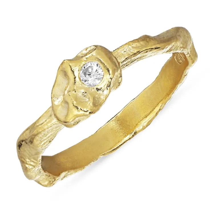 ring i forgyldt sølv - Lumé Etched