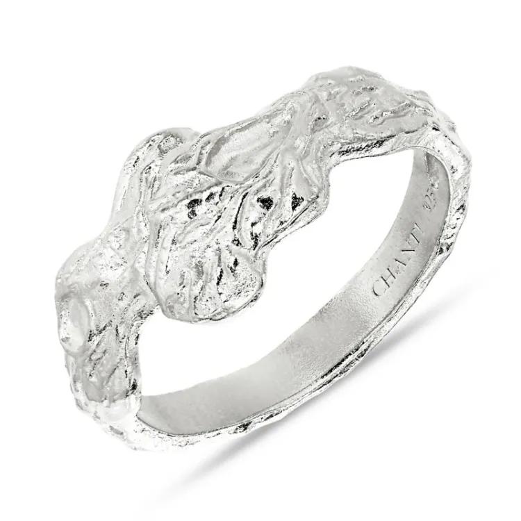 bred ring i sølv - Lumé Etched