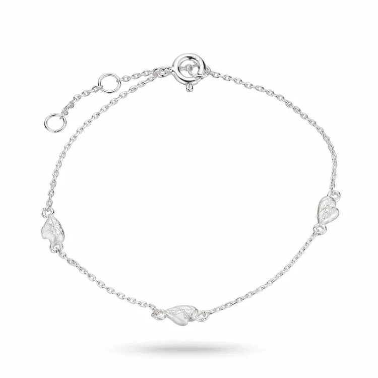 armbånd i sølv 16 plus 3 cm x 3,75 mm  - Lumé Etched