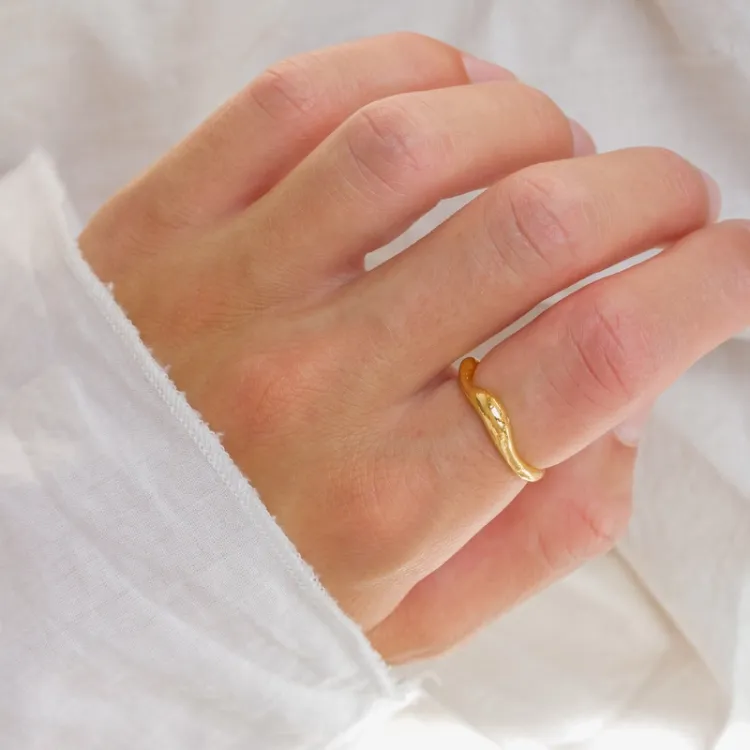 ring i forgyldt sølv - Lumé Essence