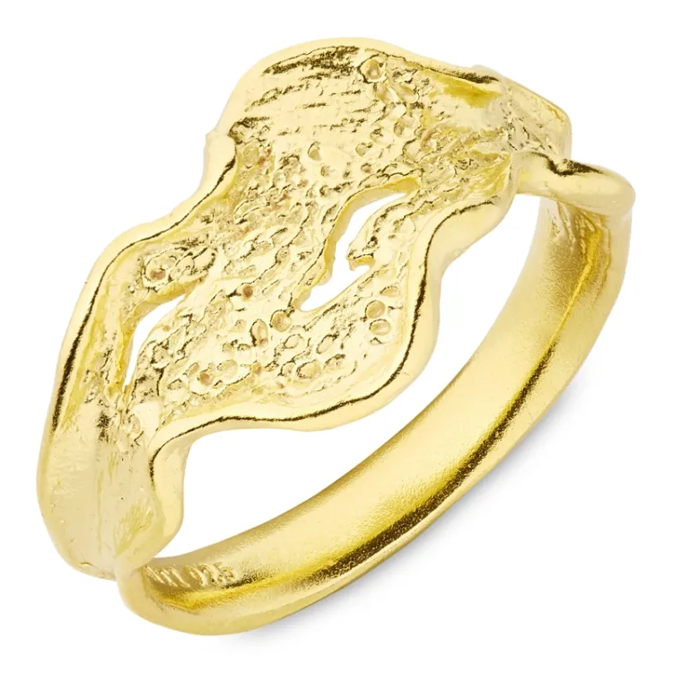 ring i forgyldt sølv - Lumé Etched