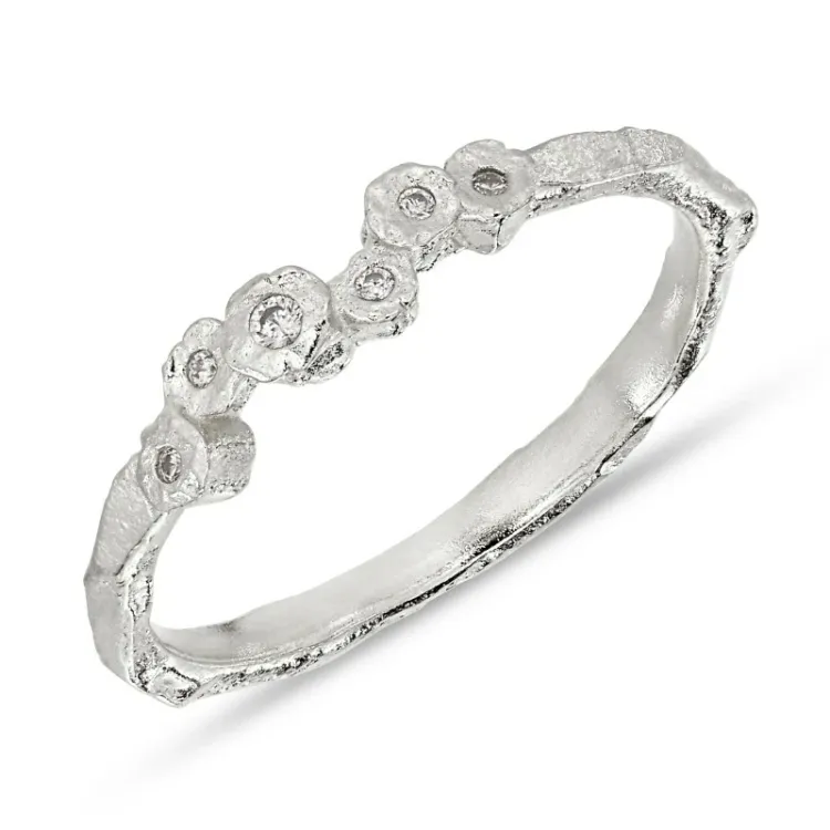 hvid zirkon ring i sølv - Bubbly Sparkle