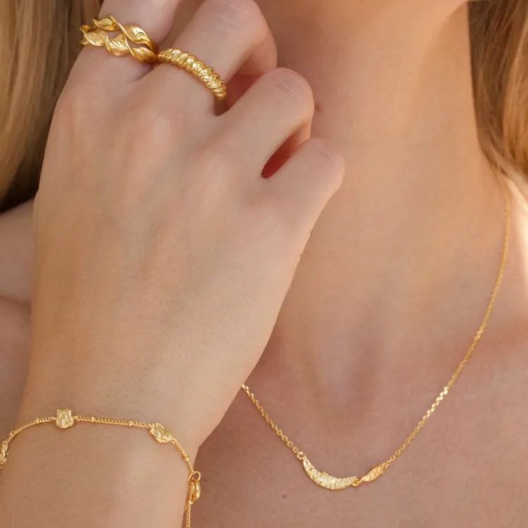 armbånd i forgyldt sølv - Lumé Etched
