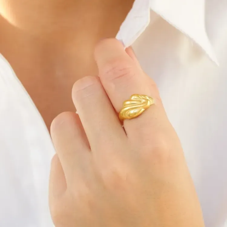 ring i forgyldt messing - Eliné