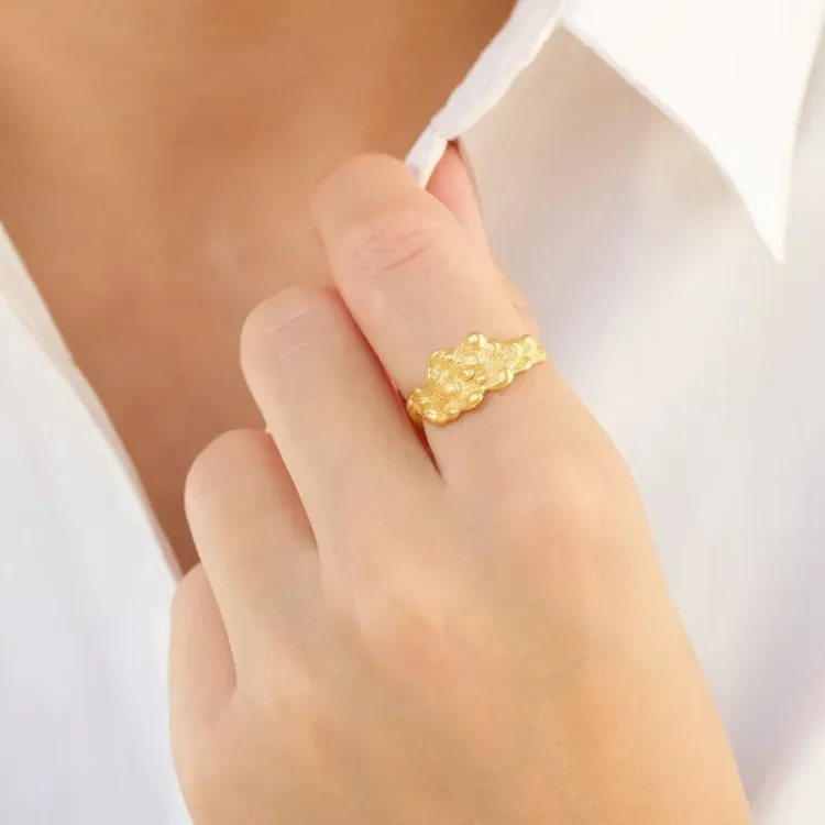 ring i forgyldt messing - Eliné