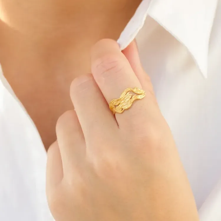ring i forgyldt messing - Eliné