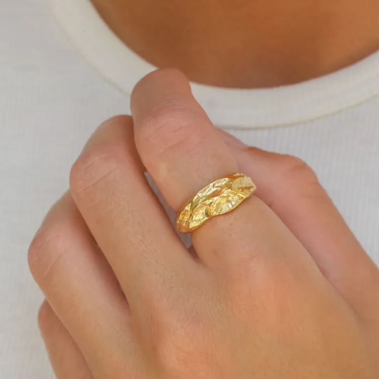 ring i forgyldt messing - Eliné