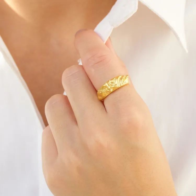 ring i forgyldt messing - Eliné