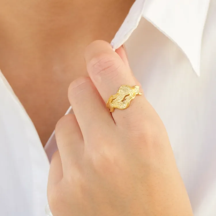 ring i forgyldt messing - Eliné