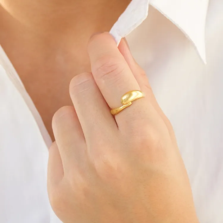 ring i forgyldt messing - Eliné