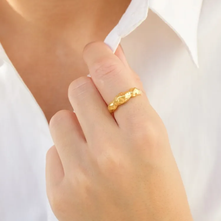 ring i forgyldt messing - Eliné