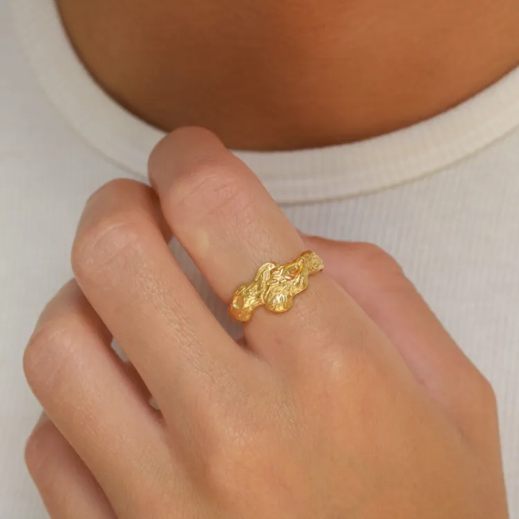 ring i forgyldt messing - Eliné