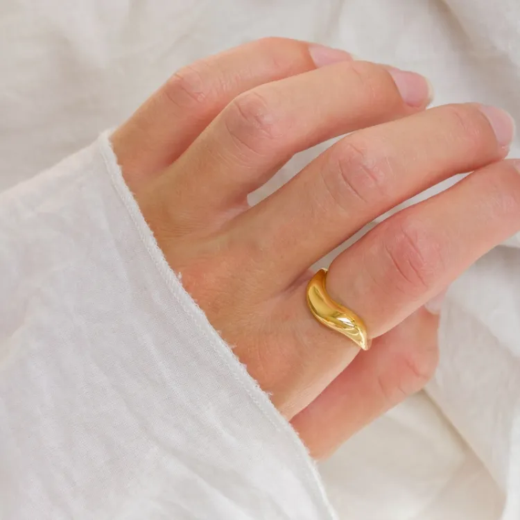 ring i forgyldt messing - Eliné