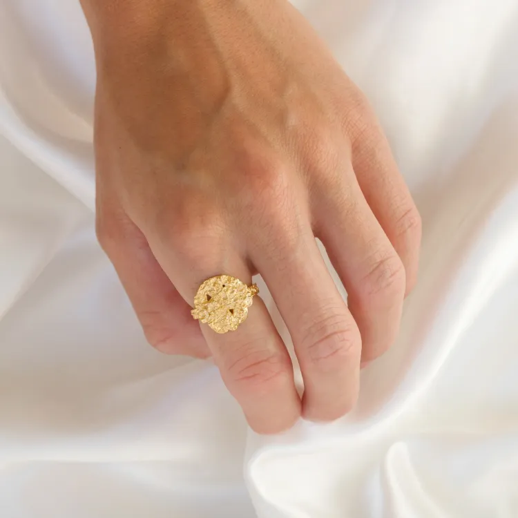 ring i forgyldt messing - Eliné